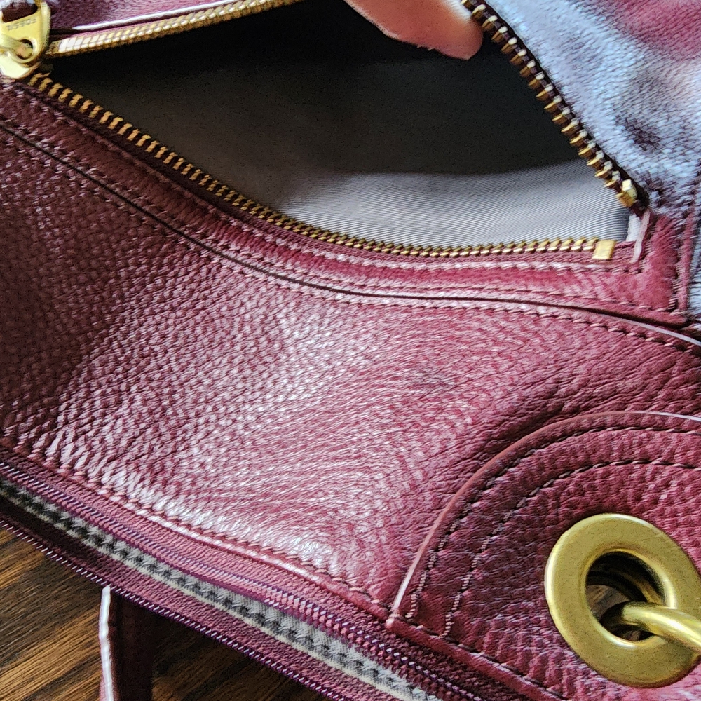 Fossil Burgundy Leather Crossbody Bag - Picture 5 of 5